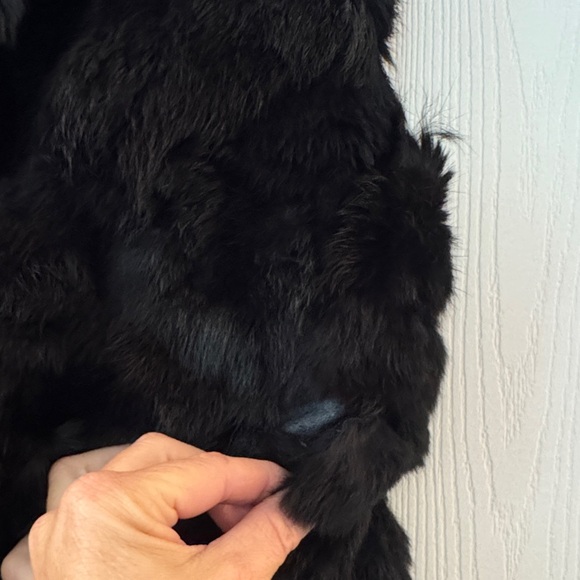 Black Rabbit Fur Jacket - Picture 10 of 11
